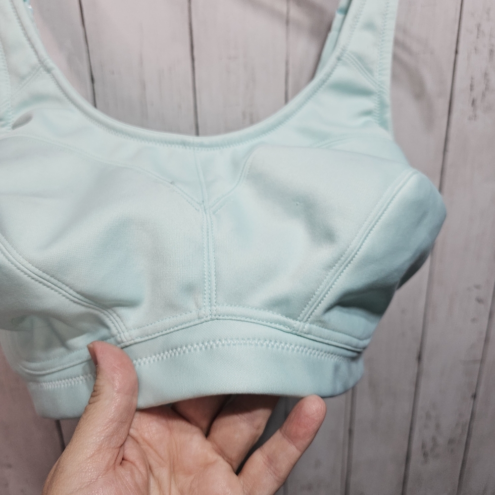 Breezies Celedon Aqua Pin-Up Full Coverage Unlined Wirefree Support Bra Size 40d View 3